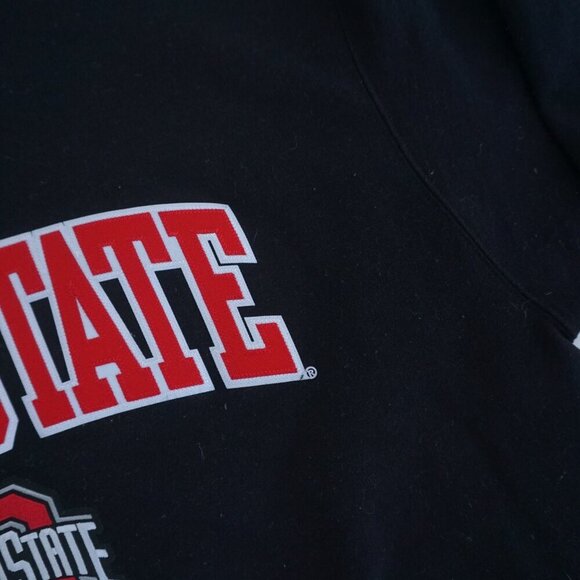 Ohio State Buckeyes Champion Athletic Black Red Embroidered Crew Neck Sweater L - Picture 8 of 11